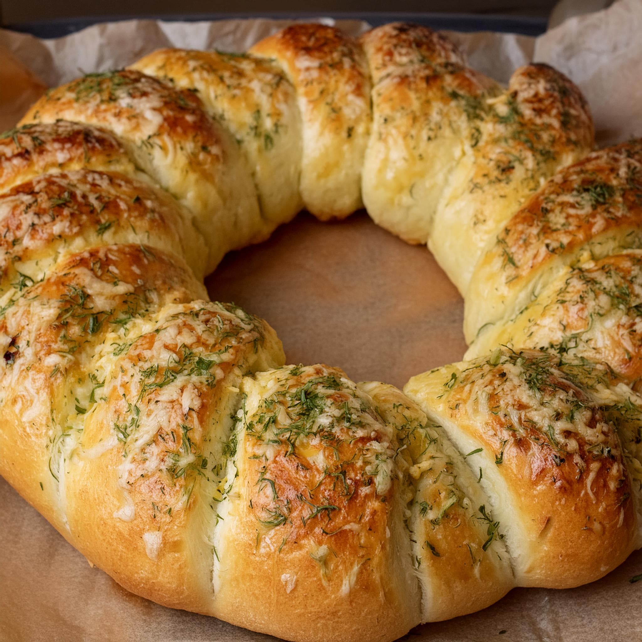 Titelbild für Selbstgebackenes Knoblauchbrot, einfach und sehr lecker