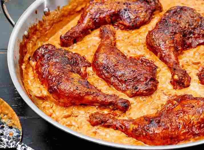 Titelbild für Hähnchenschenkel in Reis