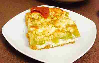 Titelbild für Rhabarberkuchen mit Quarkcreme und Streuseln