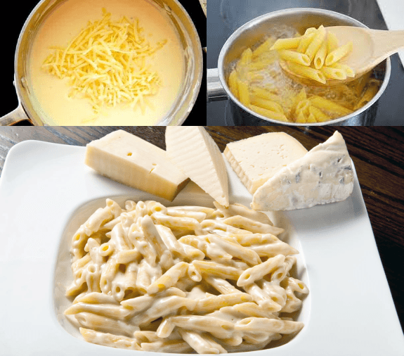 Titelbild für Nudeln in cremiger Knoblauch Käsesauce