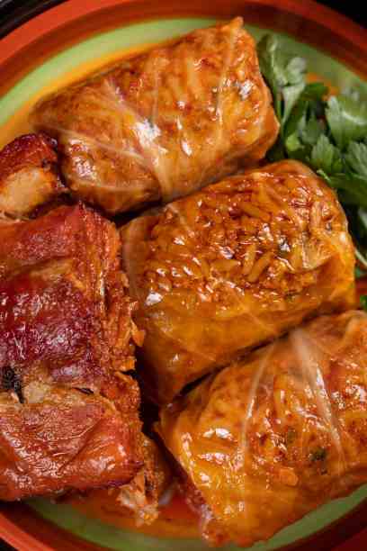 Titelbild für geschmorte Kohlrouladen