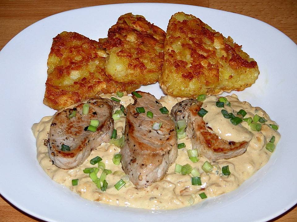 Titelbild für Schweinefilet in Sahnesauce