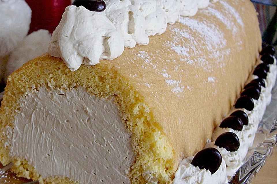 Titelbild für BISKUITROLLE MIT KAFFEECREME