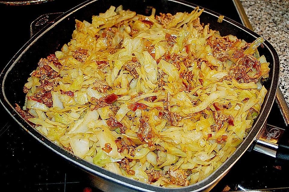 Titelbild für weiskohl hack auflauf