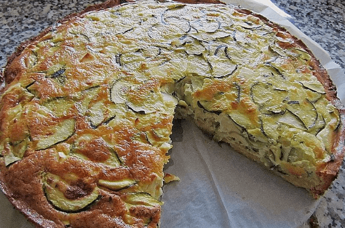 Titelbild für Schafskäse Zucchini Quiche