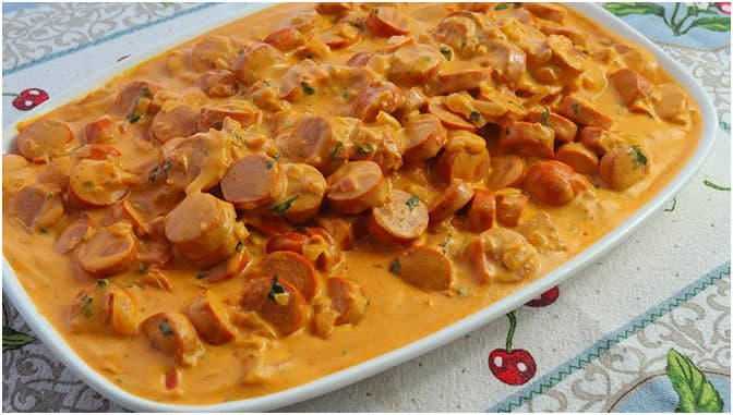 Titelbild für Bratwurstgeschnetzeltes Lecker