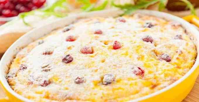 Titelbild für Schnelles Rezept für Genießer : Fettarmer Apfel-Quark-Auflauf