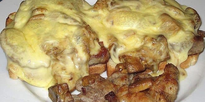 Titelbild für Jägertoast mit Käse überbacken, zum Sattessen !