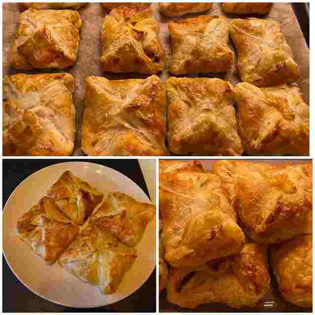 Titelbild für Blätterteigpasteten mit Hackfleisch und Mozzarella