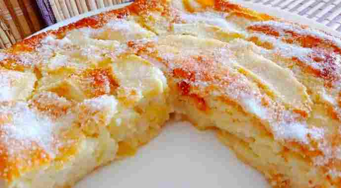 Titelbild für Joghurtkuchen mit Äpfeln so köstlich, dass er auf der Zunge schmilzt!