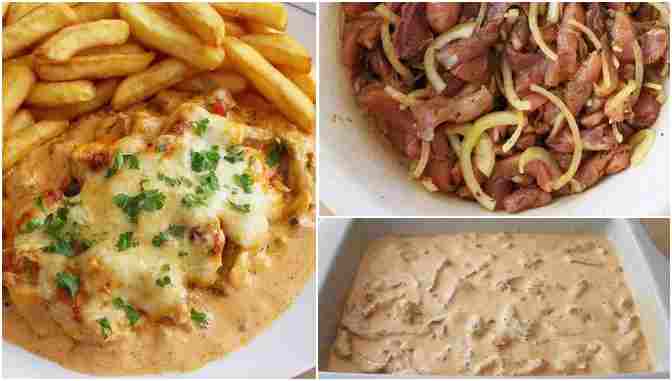 Titelbild für Gyros überbacken in Metaxasauce zum Abendessen !