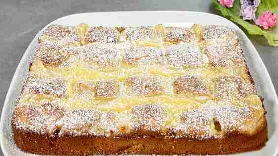 Titelbild für Apfelkuchen mit Vanillepudding