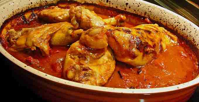 Titelbild für Gebackene Hähnchenfilets in Tomatensoße