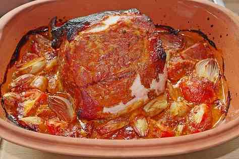 Titelbild für Kasselerbraten im Römertopf, die Soße ist der Wahnsinn!