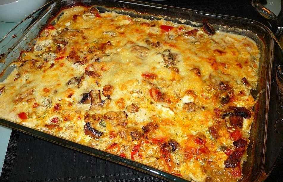 Titelbild für Überbackene Gyros in Champignon Sahnesoße