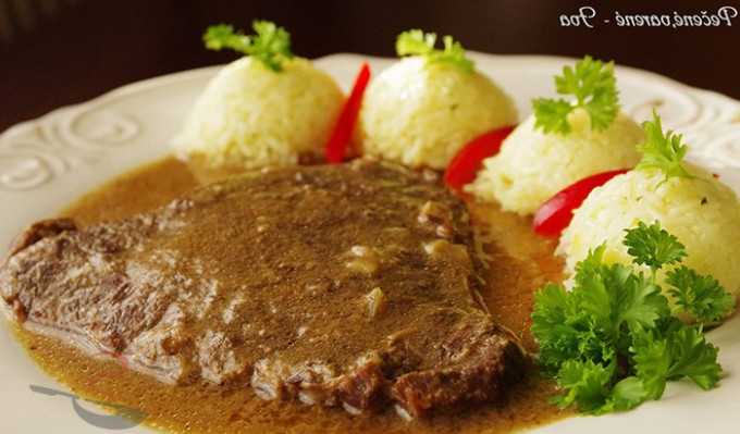 Titelbild für Rindfleisch mit Senf geschmort