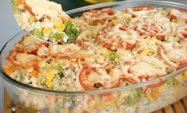 Titelbild für Gemüseauflauf mit Crème fraîche, immer eine gute Idee !