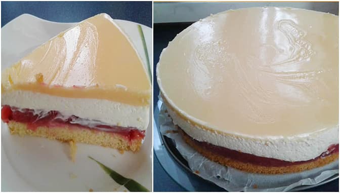 Titelbild für Himbeer-Eierlikör-Torte ohne backen