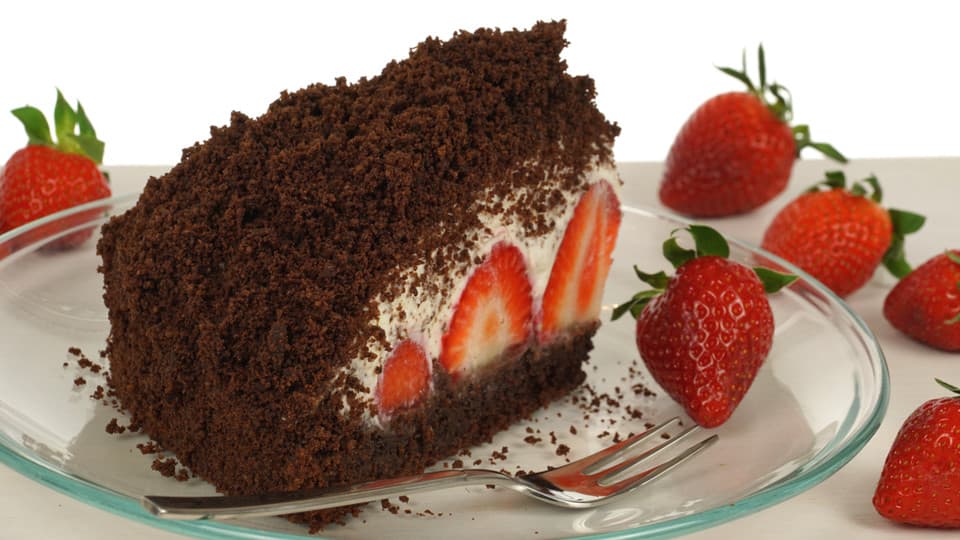 Titelbild für MAULWURFKUCHEN MIT ERDBEEREN
