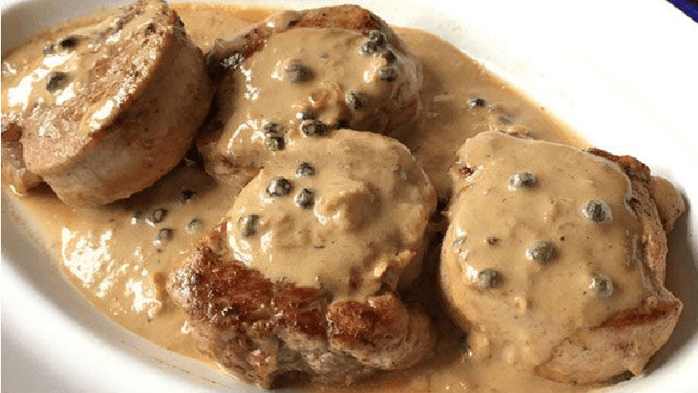 Titelbild für Filetpfännchen mit Frischkäse Senfsauce