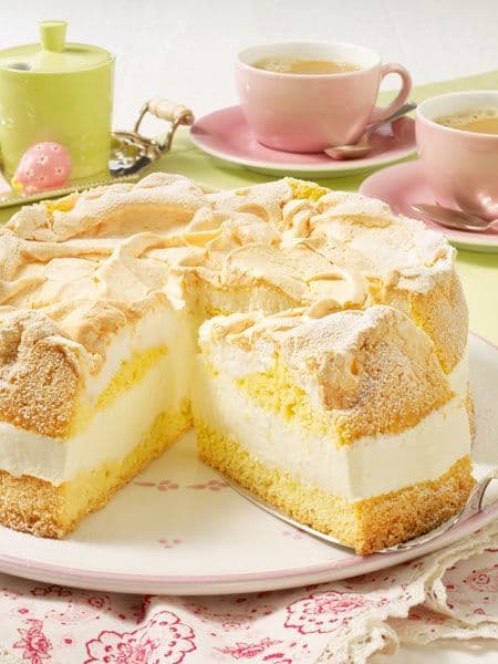 Titelbild für Zitronencreme-Torte mit Baiserhaube