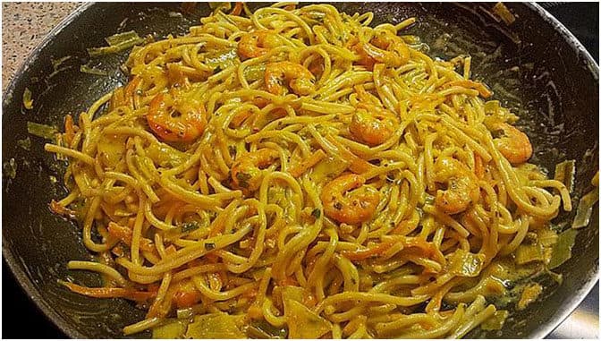 Titelbild für Spaghetti mit scharfer Garnelen – Sahne – Soße, yummy