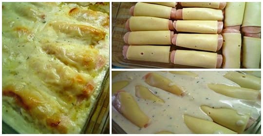 Titelbild für geschmackvoll – Hähnchenrouladen in Sahnesoße mit Schinken