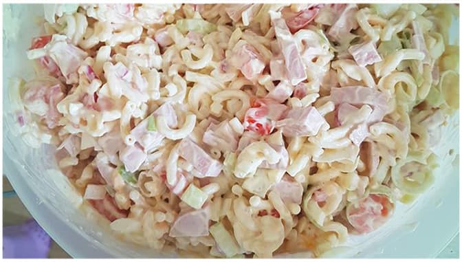 Titelbild für geschmackvoll – NUDEL FLEISCHWURST SALAT MIT SCHNELLER ZUBEREITUNG