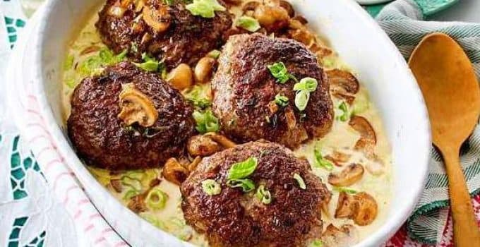 Titelbild für geschmackvoll – Ofenfrikadellen in Champignon Rahm, yummy