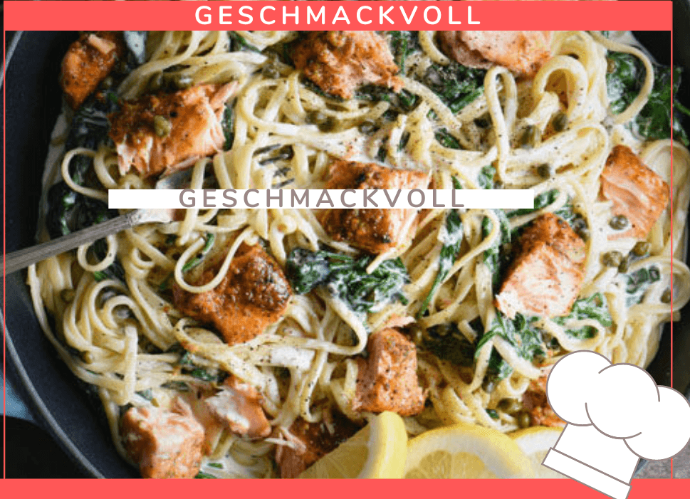 Titelbild für geschmackvoll – Spaghetti mit Lachs und Spinat