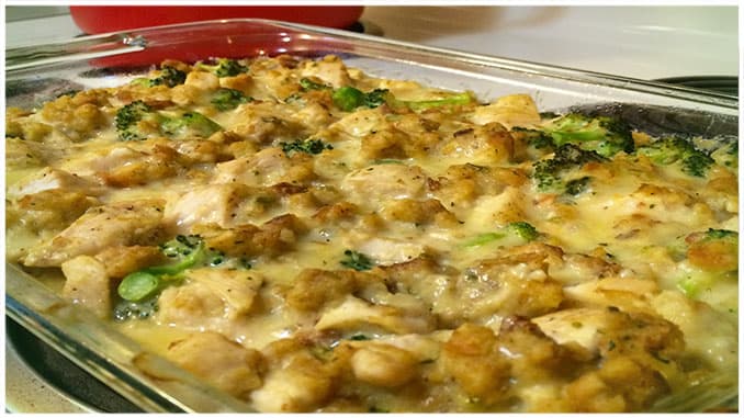 Titelbild für geschmackvoll – Hähnchenauflauf mit Pilzen und Brokkoli