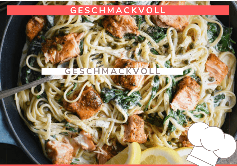 Titelbild für geschmackvoll – Spaghetti mit Lachs und Spinat, einfach und lecker!!