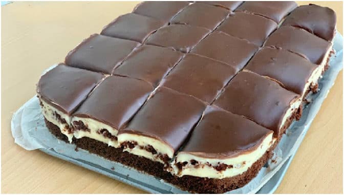 Titelbild für geschmackvoll- Schoko Schnitte mit Creme