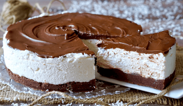 Titelbild für KOKOS KÄSEKUCHEN OHNE BACKEN, VON DER FEINEN SORTE !