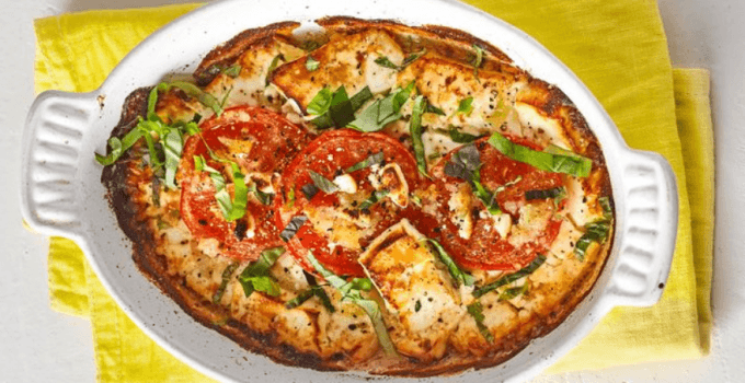 Titelbild für Gegrillter Schafskäse mit Knoblauchtomaten