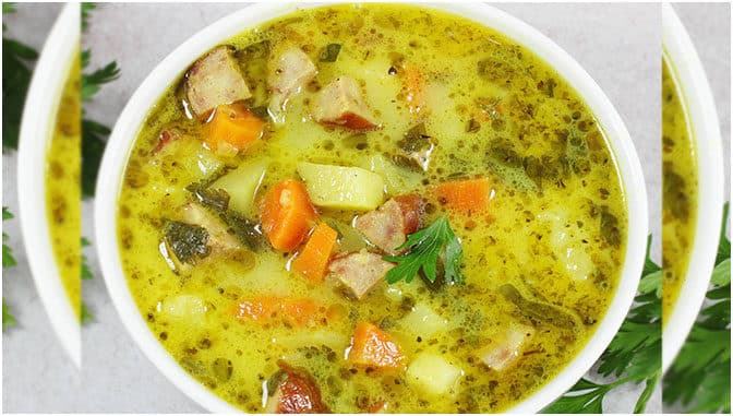 Titelbild für Omas Kartoffelsuppe mit Würstchen